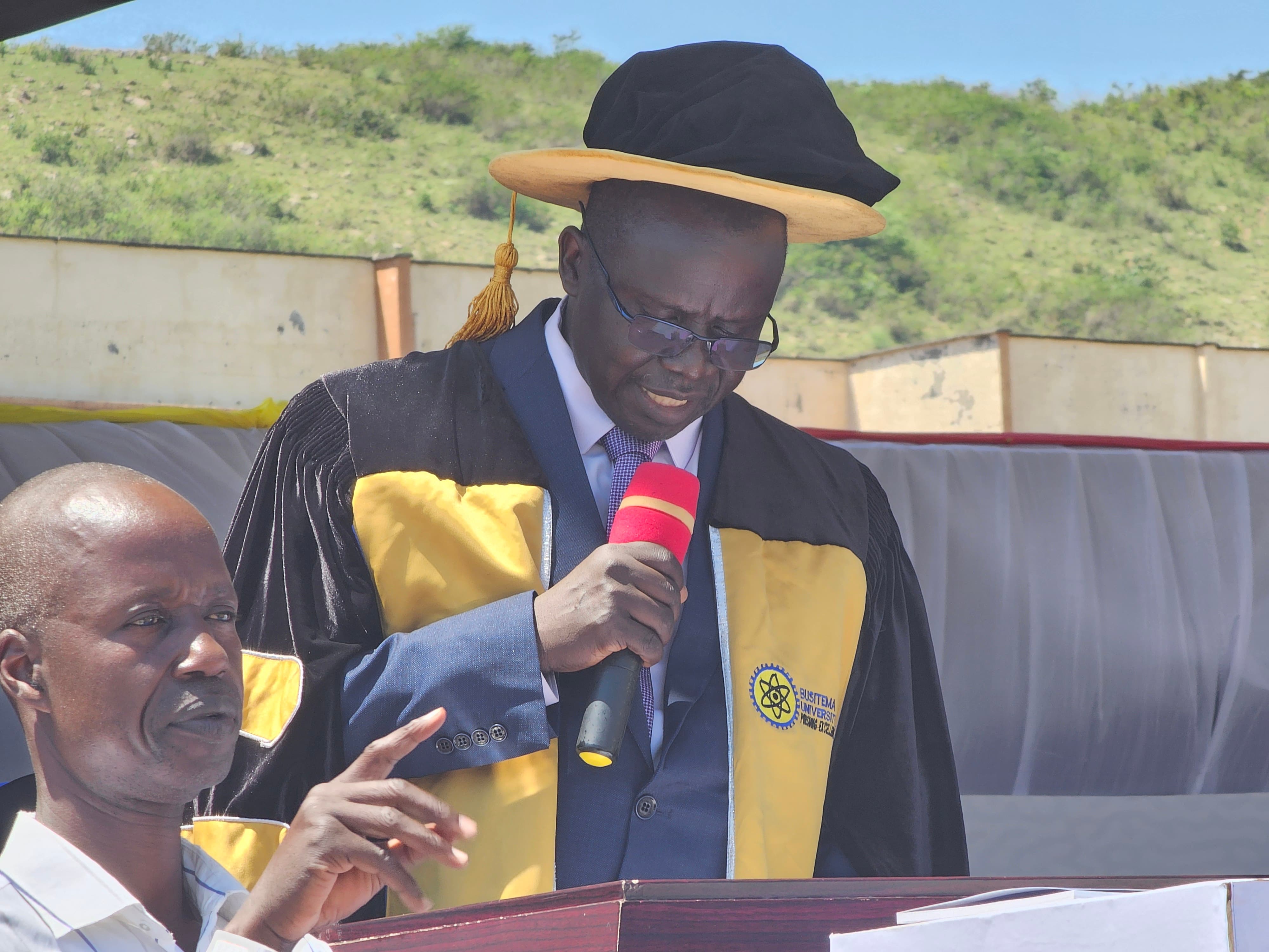 Prof. Paul Waako, Vice Chancellor of Busitema University, delivers his address during the University’s 17th Graduation Ceremony at Busitema Campus on 3 October 2026.