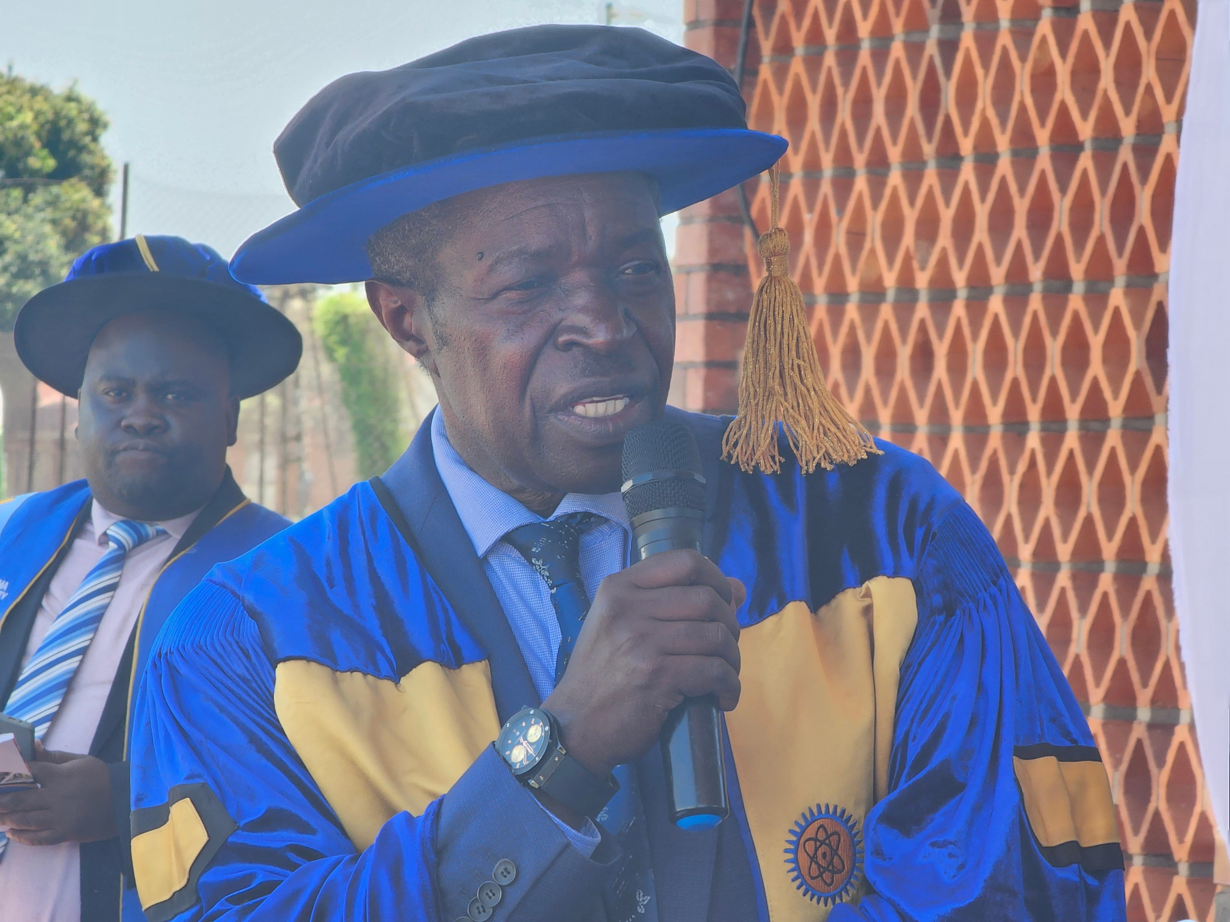 Prof. William Bazeyo, Chairperson of Busitema University Council, addresses graduands and guests during the University’s 17th Graduation Ceremony at Busitema Campus on 3 October 2026.