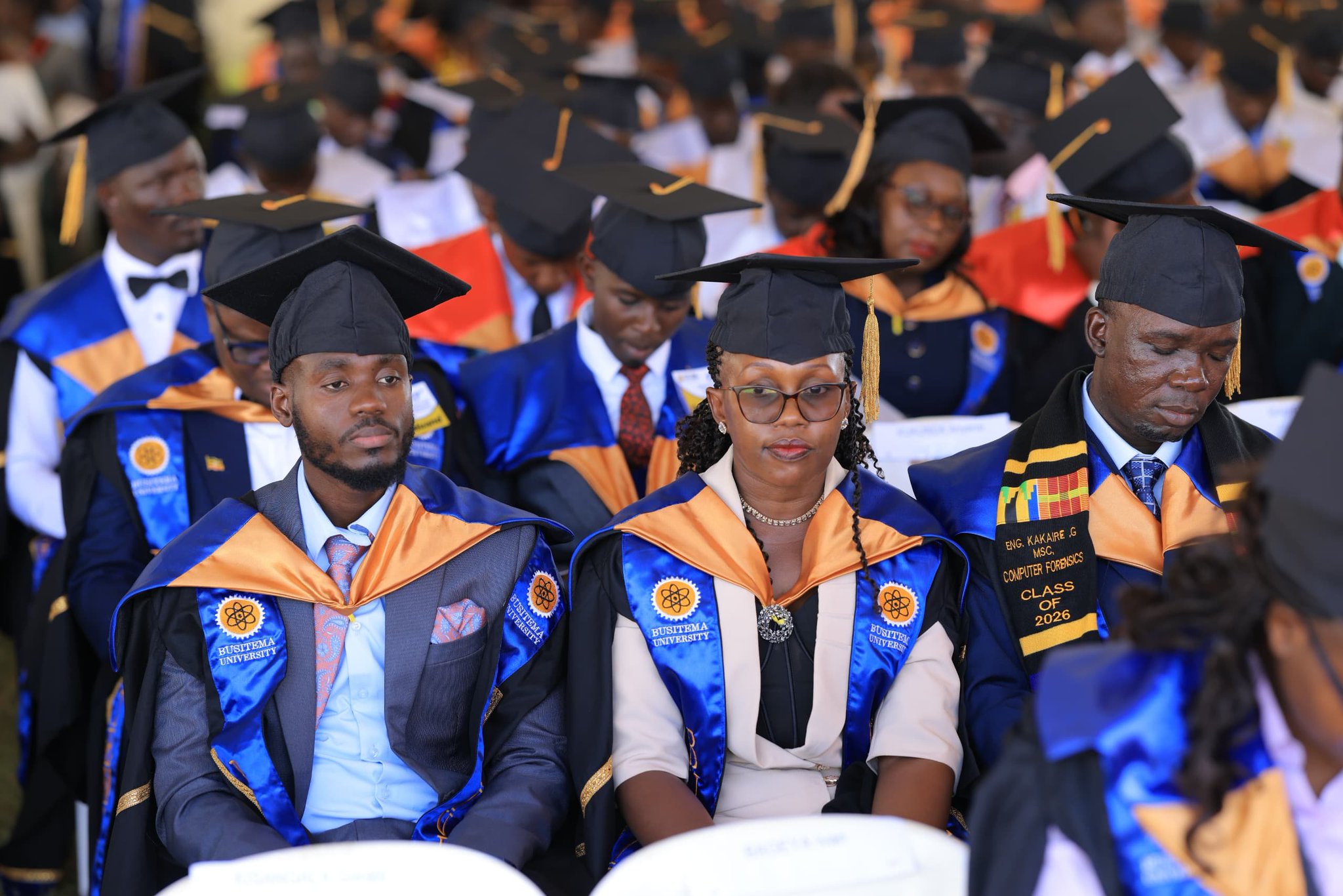 Graduands follow proceedings during Busitema University’s 17th Graduation Ceremony at Busitema Campus on 3 October 2026.