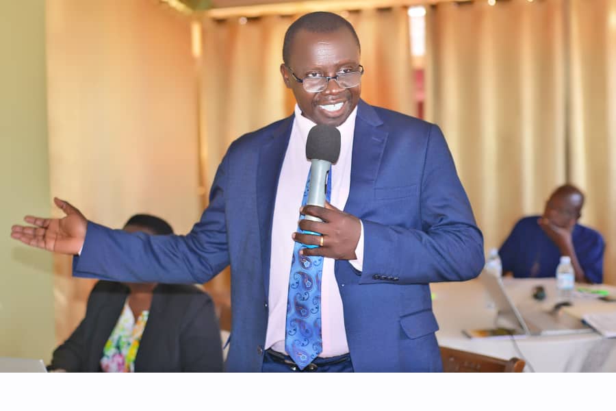 Prof. Paul Waako, addresses participants during the FY 2027/2028 Budget Retreat