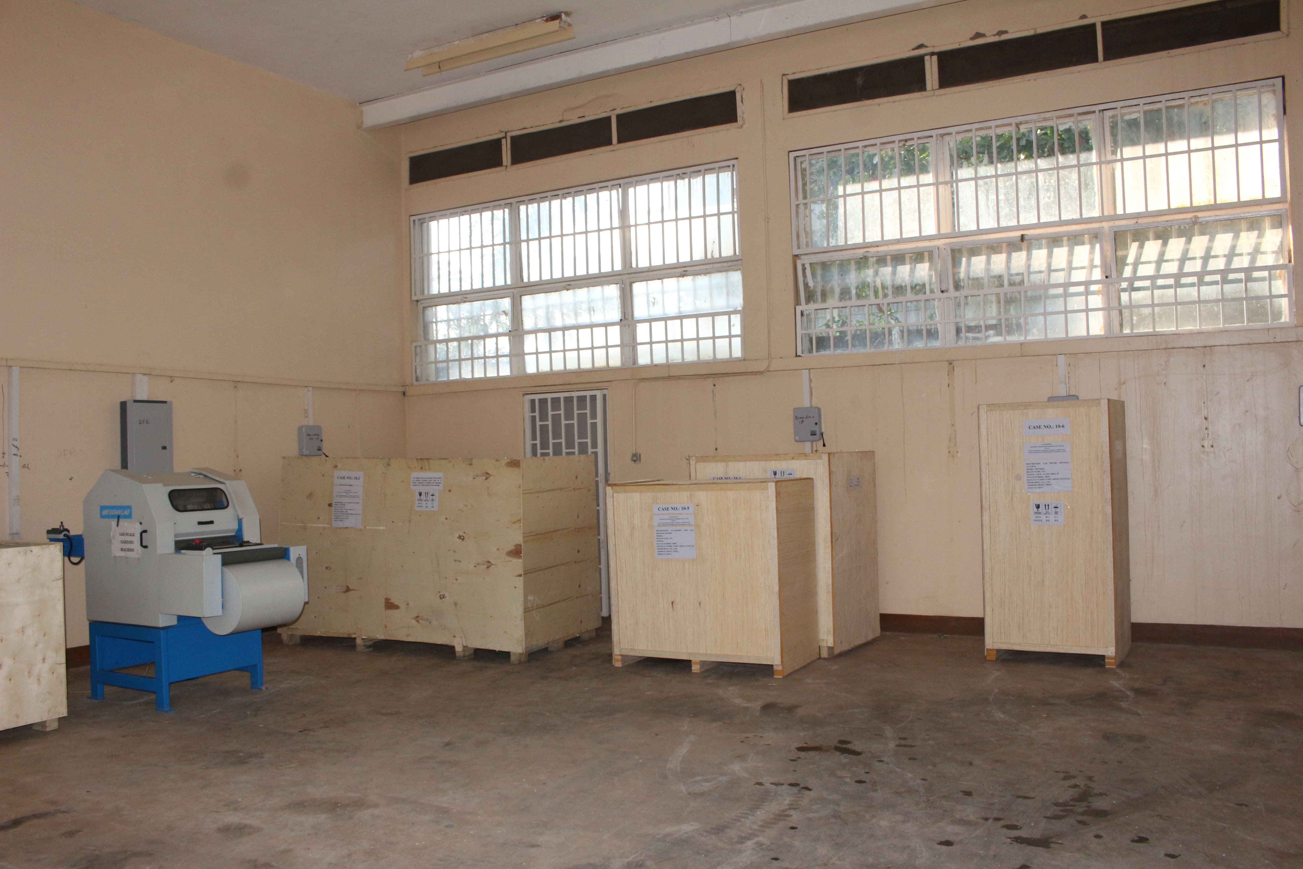 Some of the equipment after storage in a warehouse in the University premises