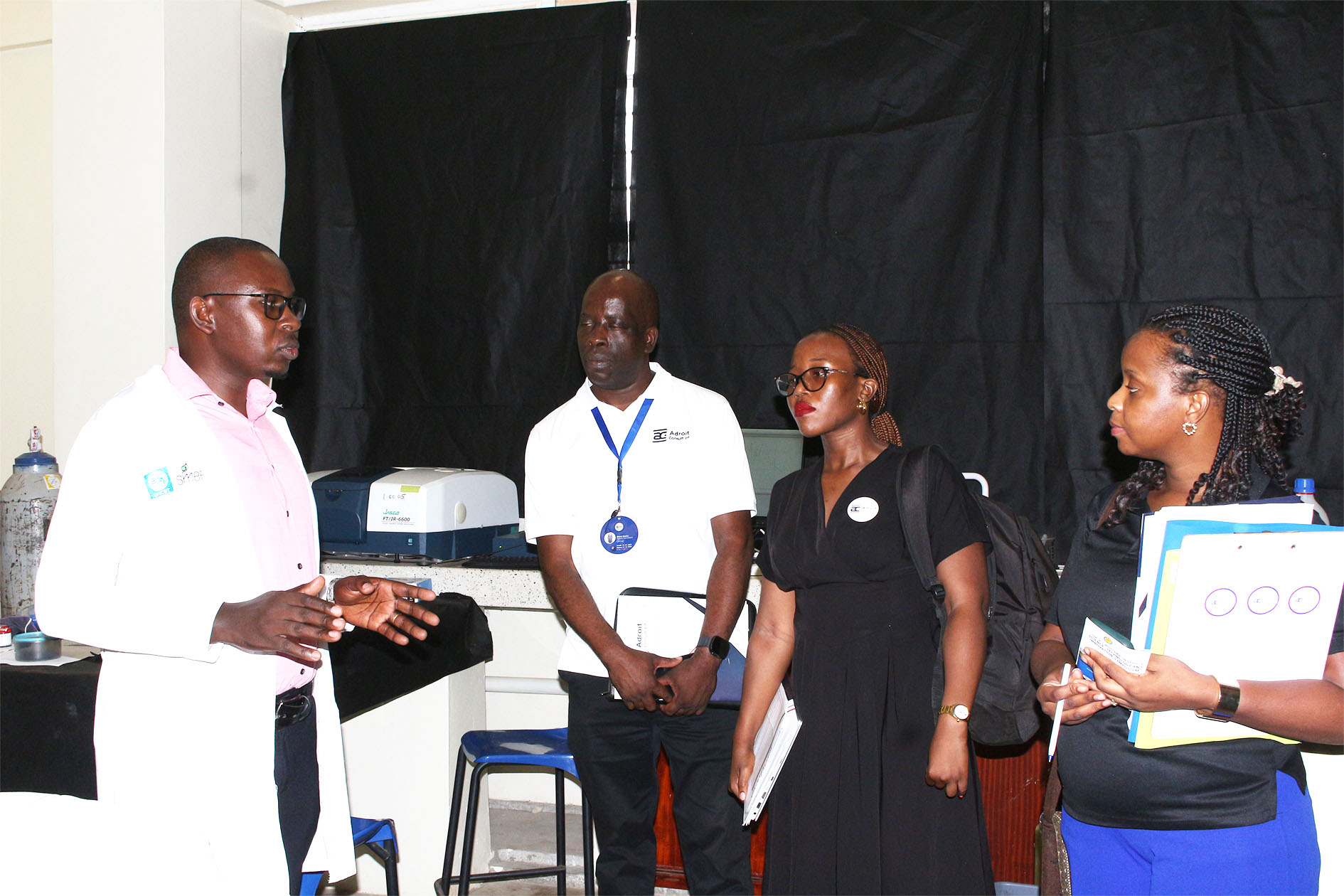 IUCEA officials inspect laboratory facilities at the Faculty of Engineering and Technology.