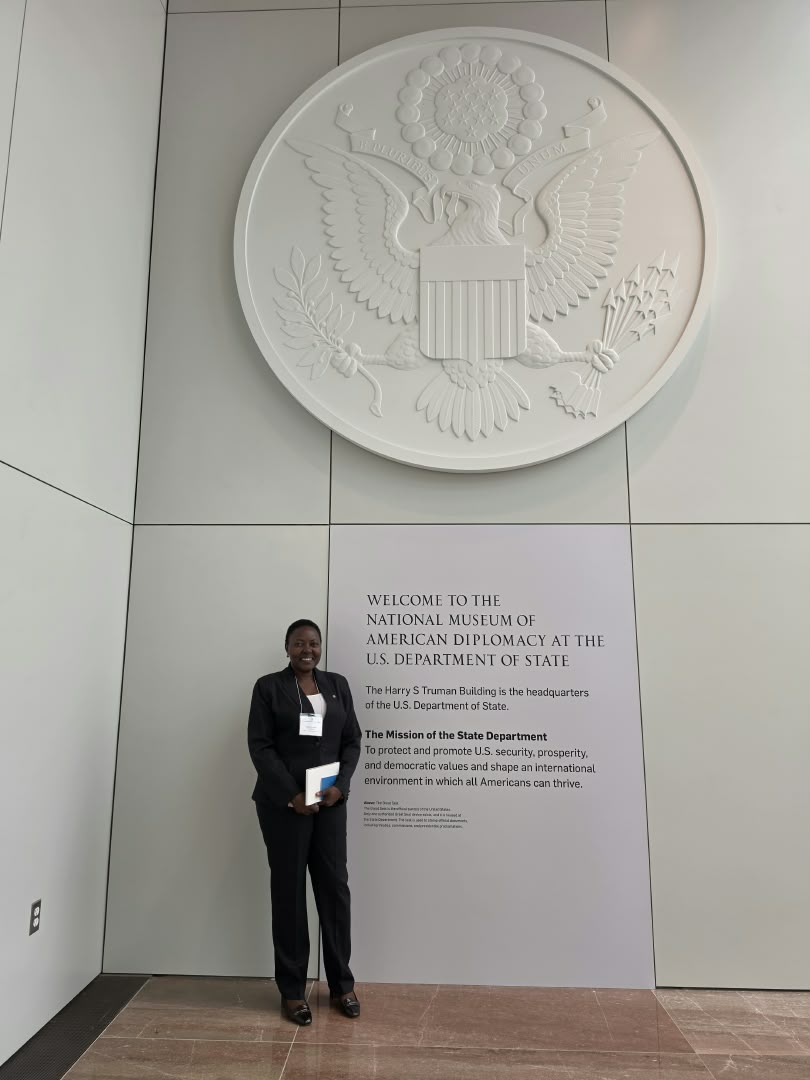 Ms. Harriet Nabirye, Principal Institutional Advancement Officer for Internationalization and Partnerships at Busitema University, during the International Visitor Leadership Program in the United States.