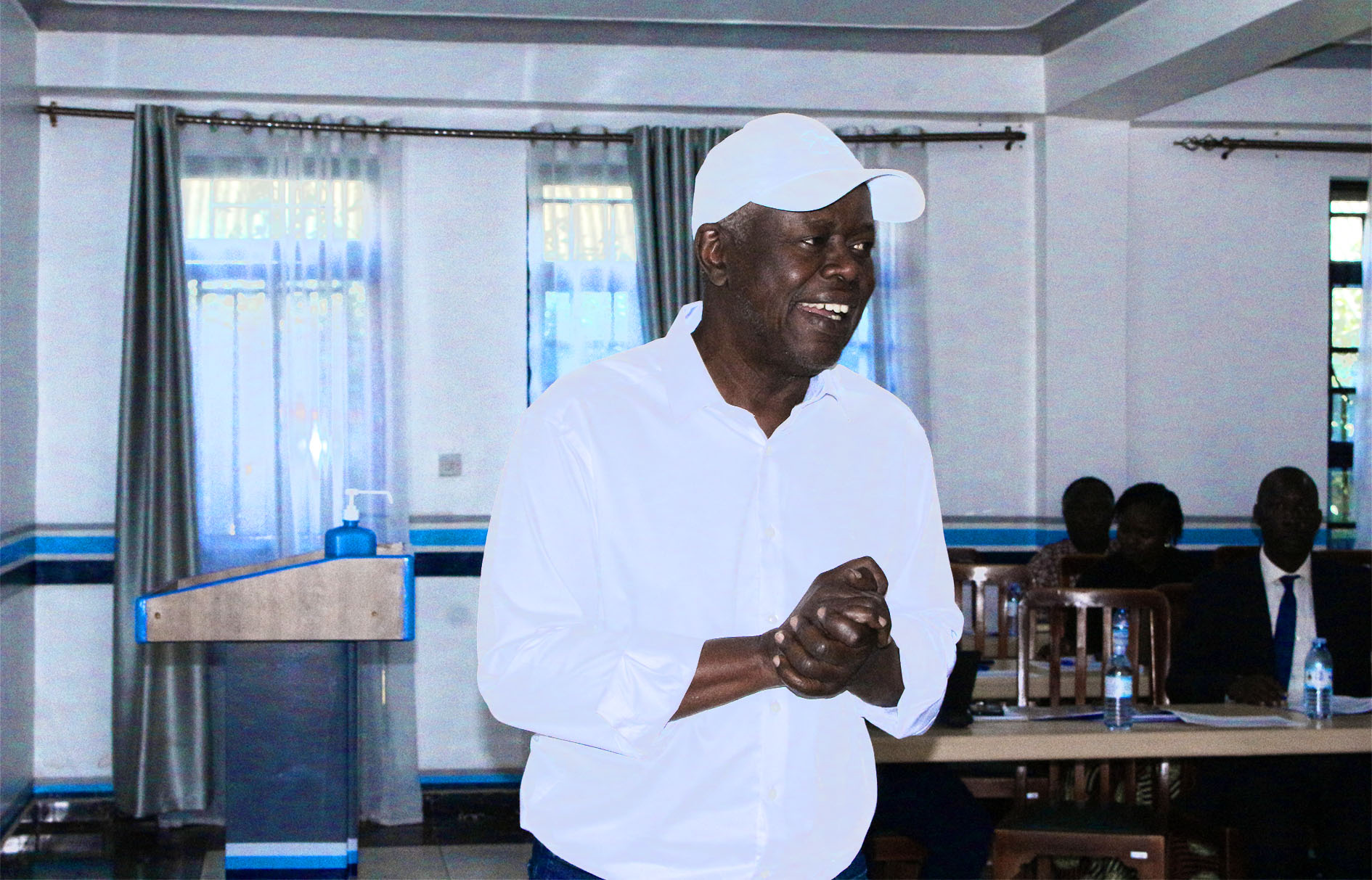 Prof. Wasswa Balunywa engages participants during one of the leadership training sessions