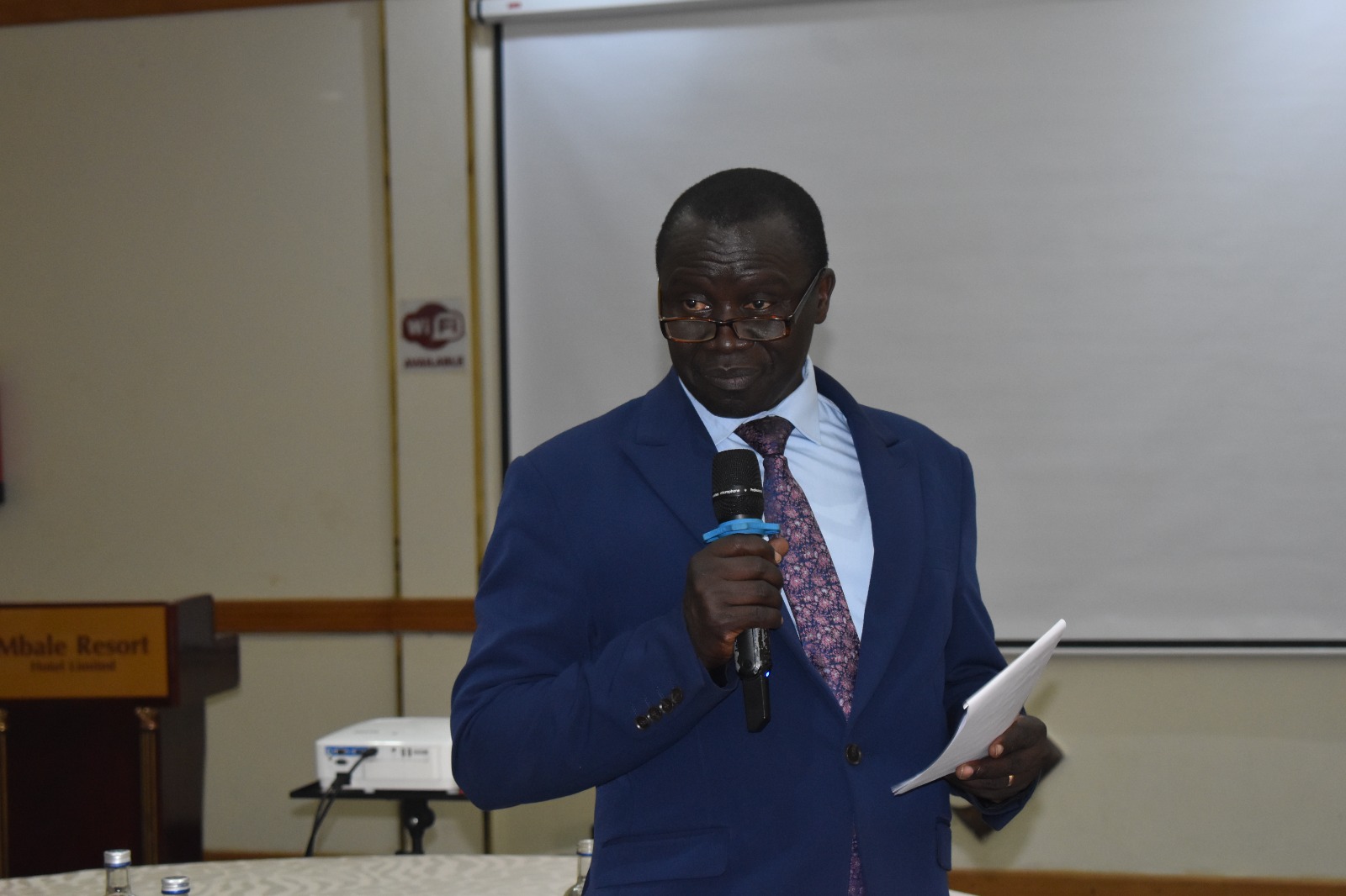 Vice Chancellor Prof. Paul Waako addresses members of Busitema University Top Management during the two-day Top Management Retreat at Mbale Resort Hotel on 2 September 2026.