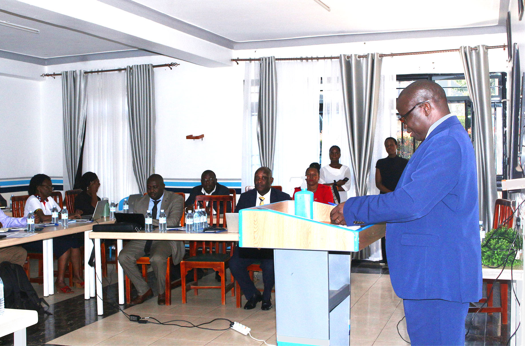 Prof. Paul Waako, delivers opening remarks during the Leadership Training Workshop