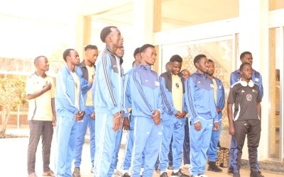 Busitema University Boons during the Flag off ceremony at Main campus