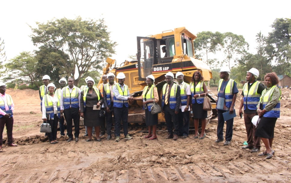 Team tours the site designated for laboratory construction